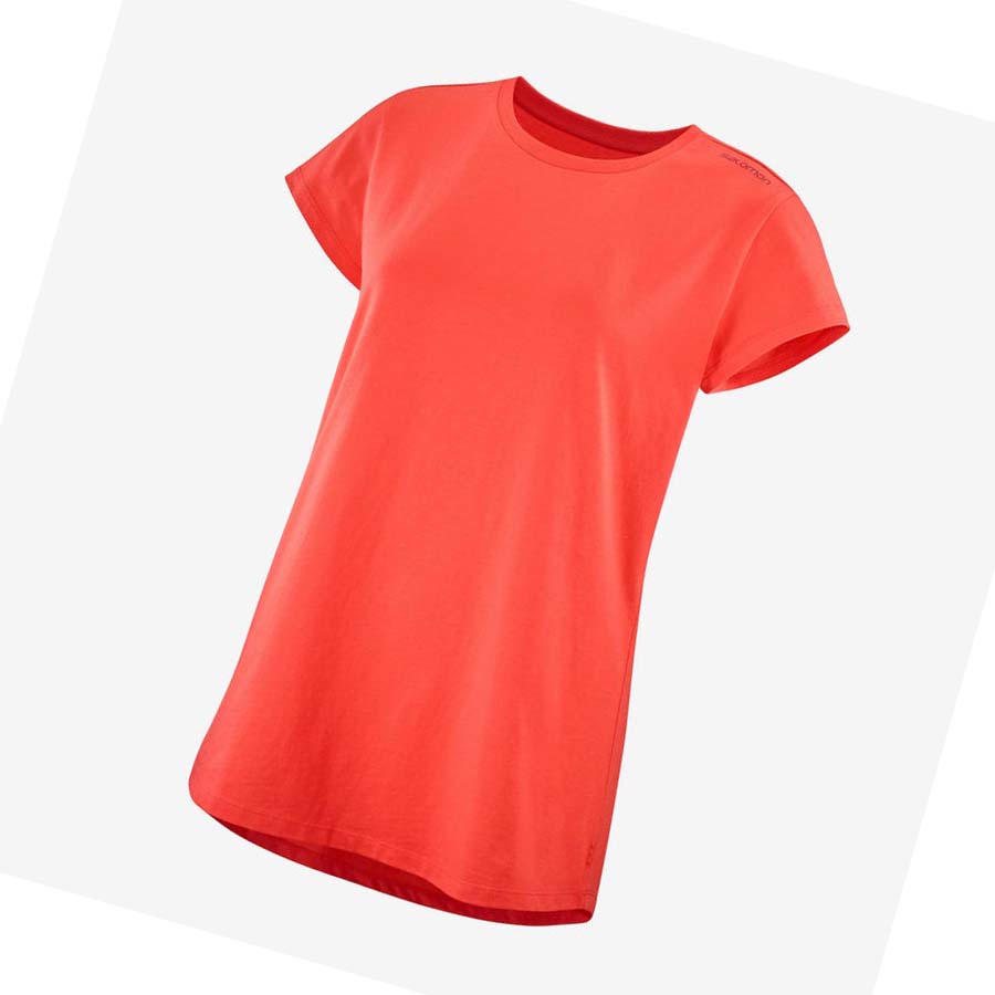 Camiseta Salomon OUTLIFE SCOOP HEM TEE W Mujer Naranjas | MX 2570ZUT